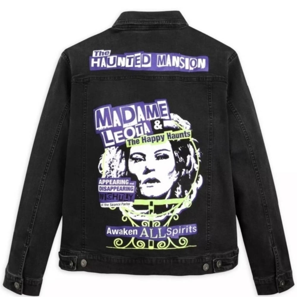 DisneyParks The Haunted Mansion Madame Leota Trucker Jean Jacket Size Large NWT